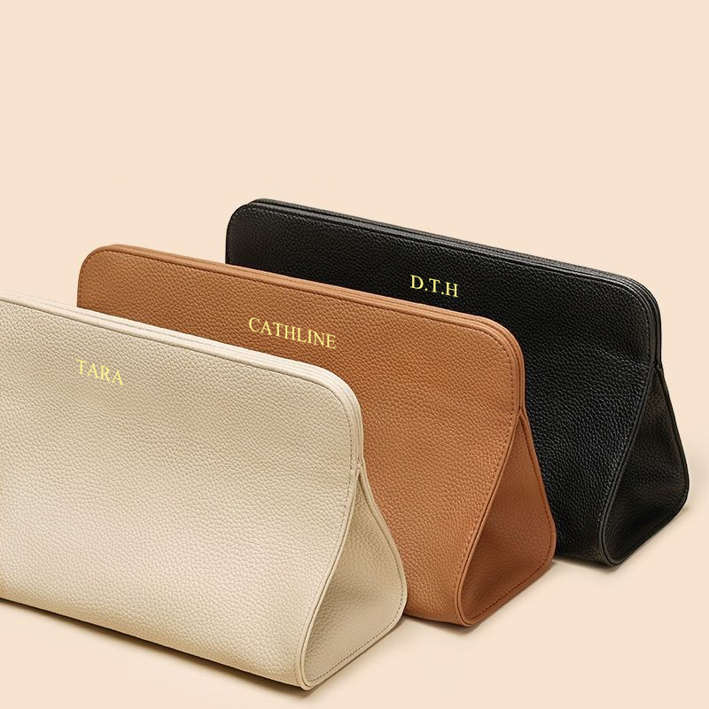 Custom Name Soft PU Leather Ha - Luxury Skincare Women ulasan dan harga