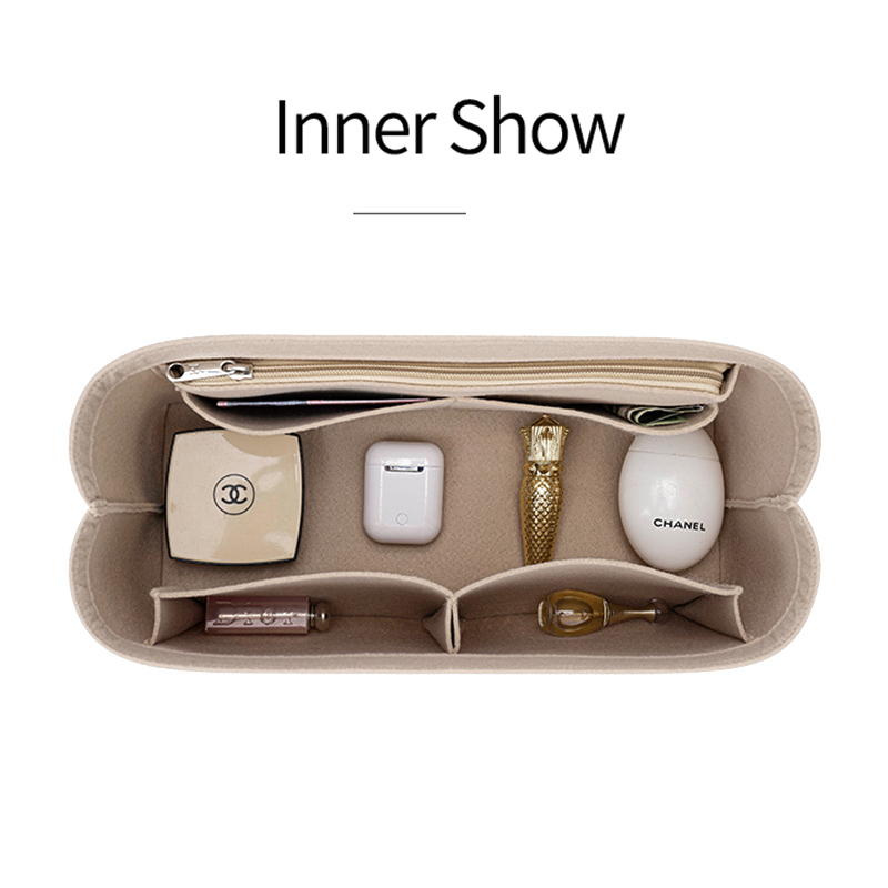 Felt Insert Bag Cosmetic Organ - Luxury Skincare Women ulasan dan harga