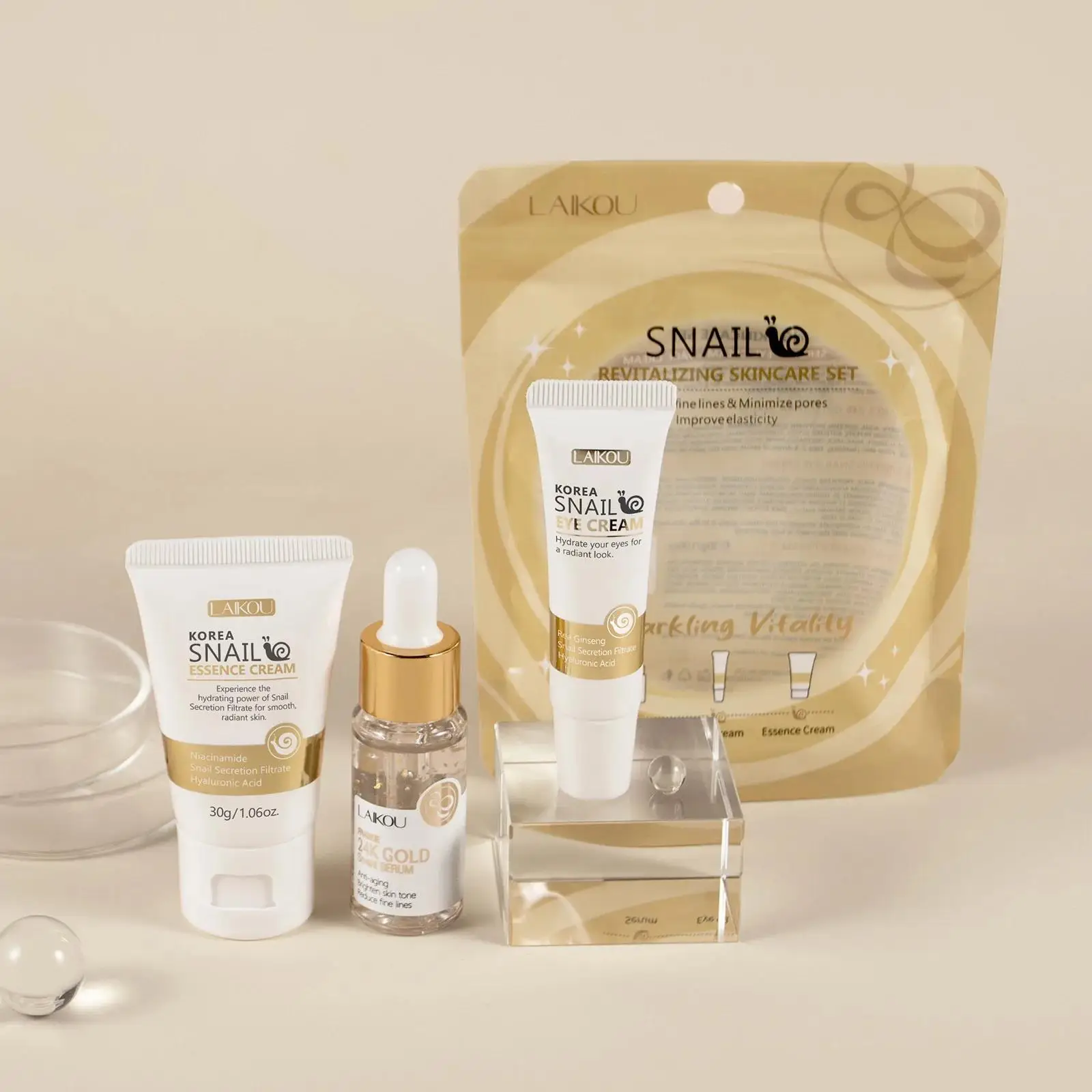 24K Gold Snail Repair Serum Ey - Luxury Skincare For Women ulasan dan harga